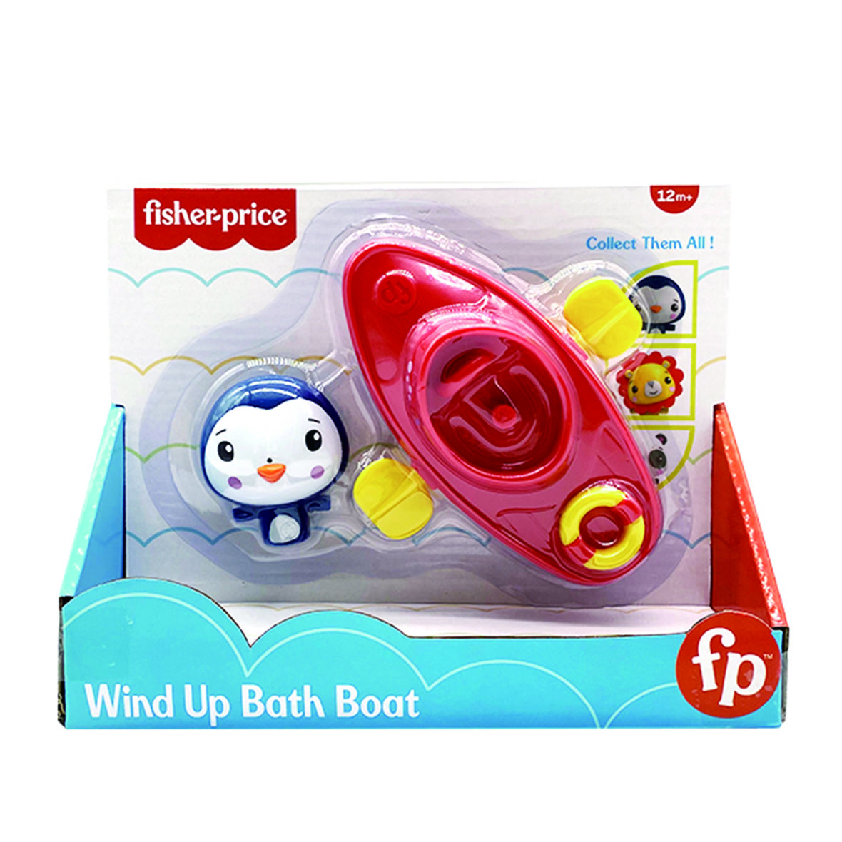 Wind up boat with figure animal-Penguin