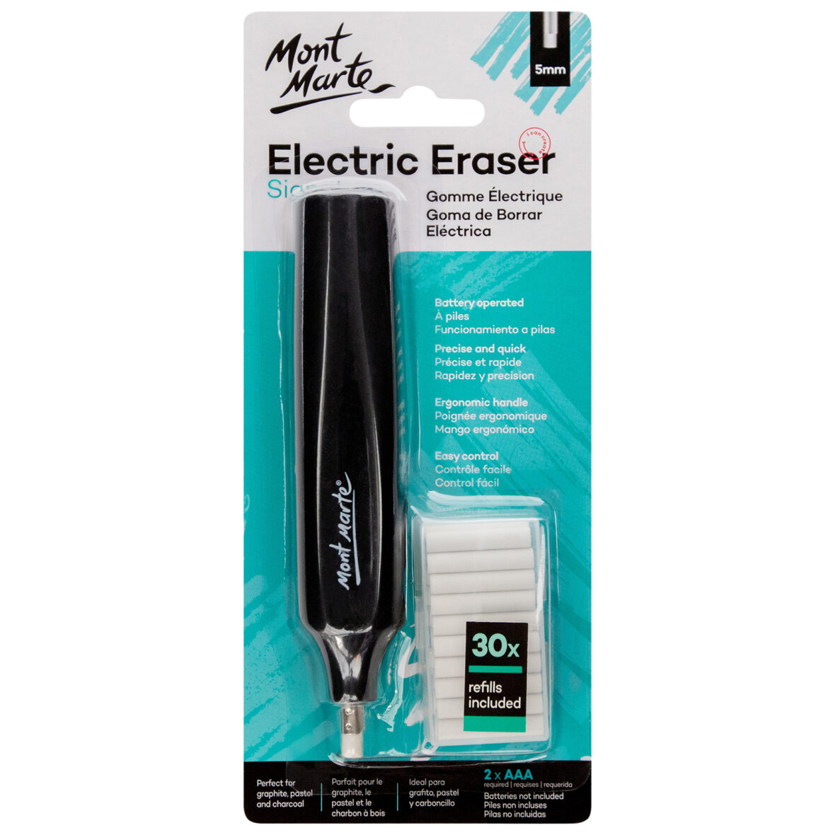 Mont Marte Eraser – Electric Eraser With 30pc Refills