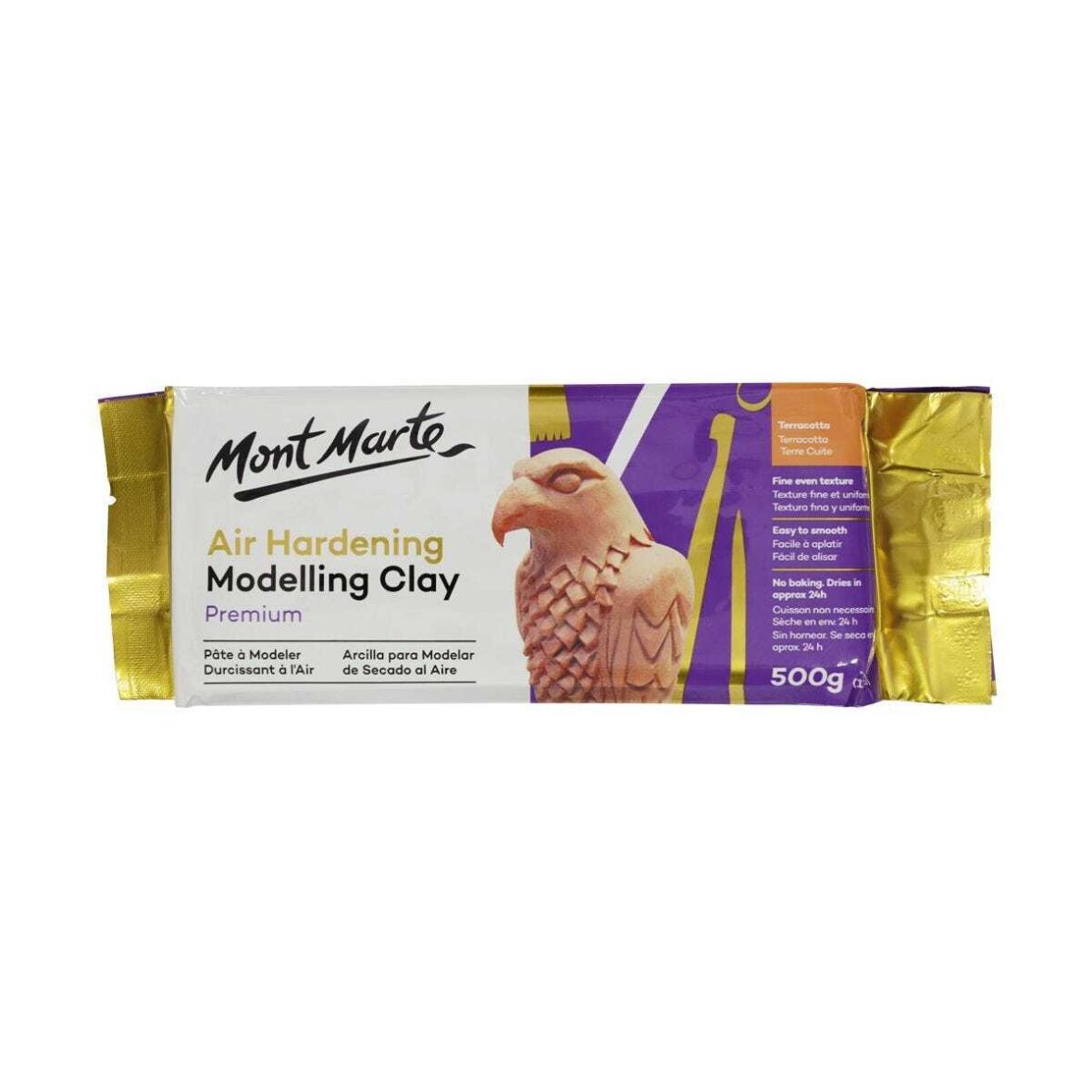 Mont Marte Air Hardening Modelling Clay Terracotta 500g