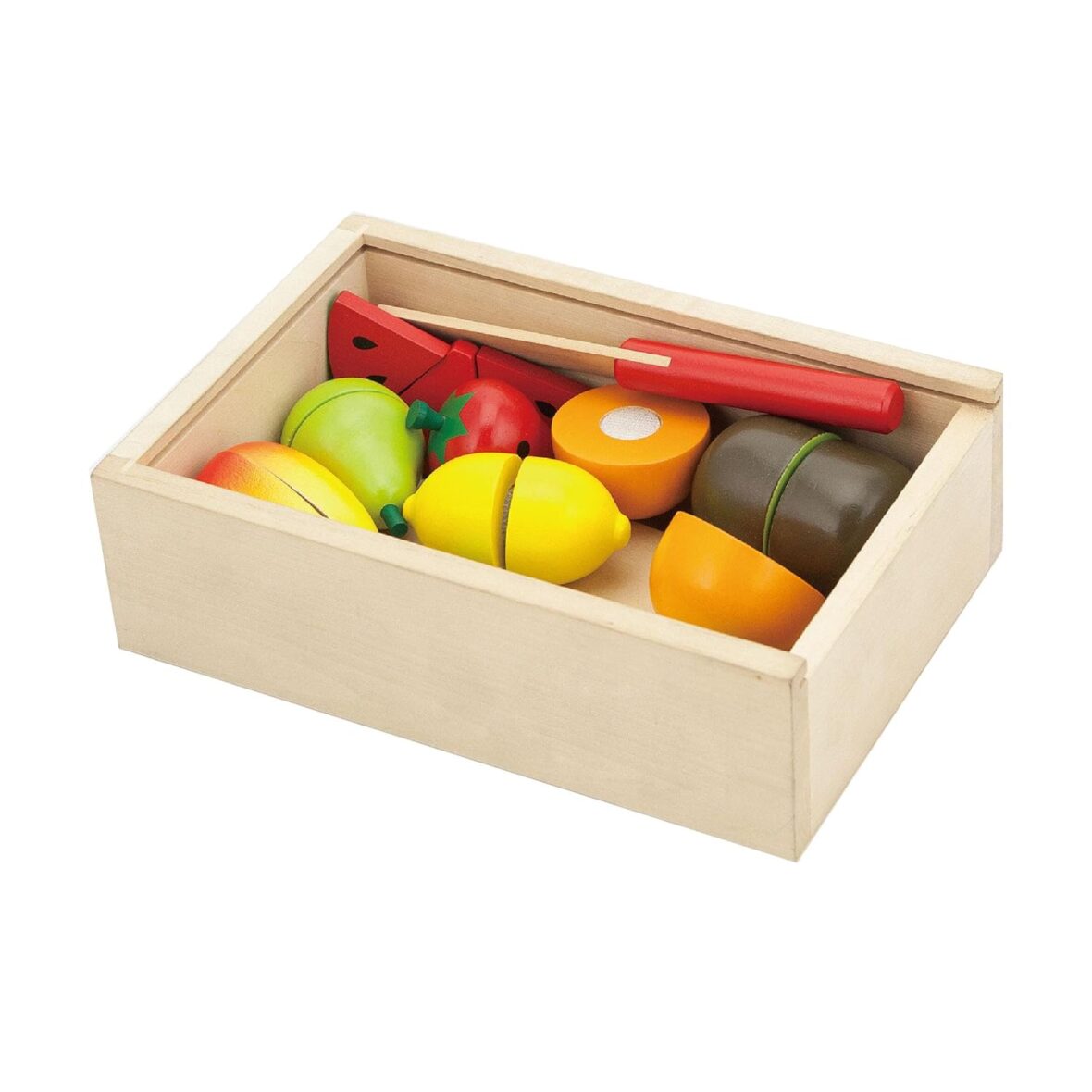 Wooden Fruit Cutting Set