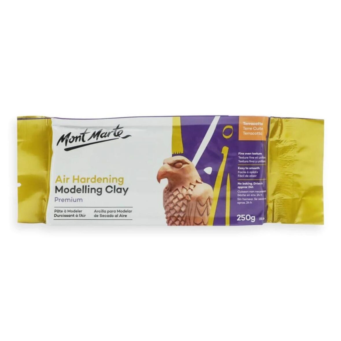 Mont Marte Air Hardening Modelling Clay – Terracotta 250g